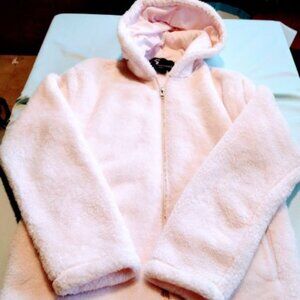 i5 Apparel Pink Fleece Zip Front Hoodie size Small Adult Cozy Warm Comfortable